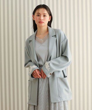 Green Parks ・ＥＬＥＮＣＡＲＥ　ＤＵＥ　袖コード刺繍ジャケッ Mint