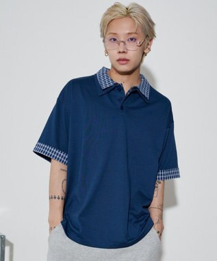 WEGO 【ユニセックス着用ITEM】シャツレイヤードT（SS） ネイビー