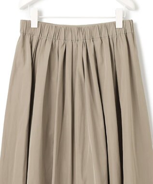 ICB 【洗える】 エステルメモリータフタ ロングスカート ライトモカ系