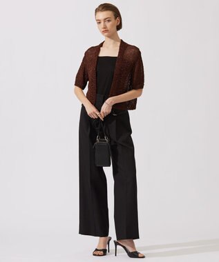 ICB 【洗える】ドライギャバ ワイドグルカパンツ ブラック系