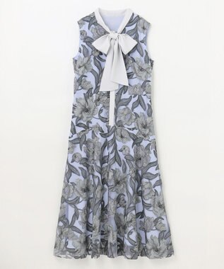 GRACE CONTINENTAL フラワー刺繍ミディドレス