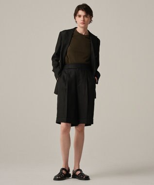 uncrave コットンミラノ ショート丈 Tシャツ（uncrave WHITE） カーキブラウン