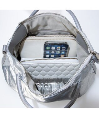 UNBILLION カシュカシュ cachechche / ソフトメタリック2wayミニトート シルバー