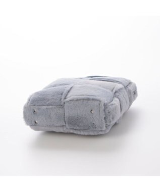 UNBILLION カシュカシュ cachecache / フェイクファーイントレチャートミニショルダー ブルー