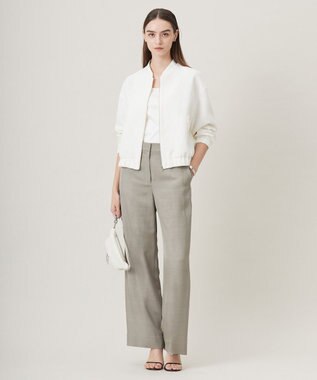 ICB L Vi/Ly/Liツイル ワイドストレートパンツ カーキ系