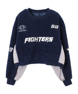 WEGO スポーツグラフィックボアショートプルオーバー ネイビー