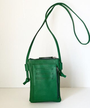 Hekhèr Le Style de Vie 新色追加【日本製】シュリンクレザー スマートフォンポシェット グリーン