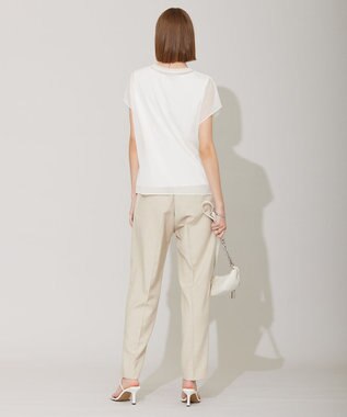 ICB L 【接触冷感・速乾・洗える】T.R.Liプレーンウィーブ ストレートパンツ フラックス系