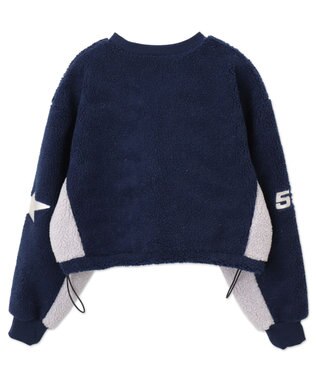 WEGO スポーツグラフィックボアショートプルオーバー ネイビー