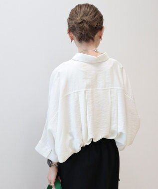 AMERICAN HOLIC 【WEB限定】接触冷感Wポケットシャツチュニック Ivory