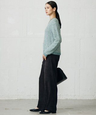 自由区 S ツイーディー ニット ブルー系