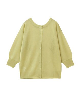 Green Parks ２ｗａｙ　７分袖ブライトシアーニットプルオーバー Green