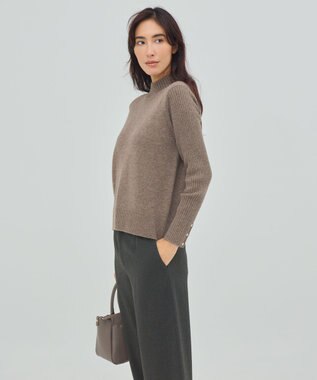 J.PRESS LADIES CASHBIT NEO ハイネック ニット モカ系