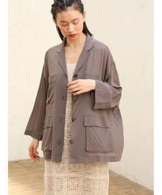 Green Parks ■ＥＳＣＡＲ　シアーミリタリージャケット Charcoal Gray