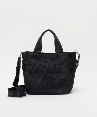 russet ナイロンラフィア2WAYトートバッグ(CE-1711) Black