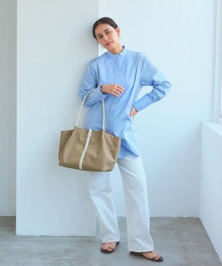 TOPKAPI 【TREASURE TOPKAPI】ナイロン センターベルト トートバッグ　A4 / 軽量 / 肩掛け グレージュ