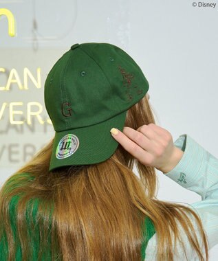 AMERICAN HOLIC 【Mickey&Friends】イニシャル刺繍CAP Green