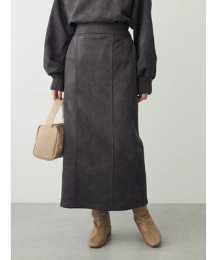 Green Parks ・ＥＬＥＮＣＡＲＥ　ＤＵＥ　エンボスナロースカート Charcoal Gray