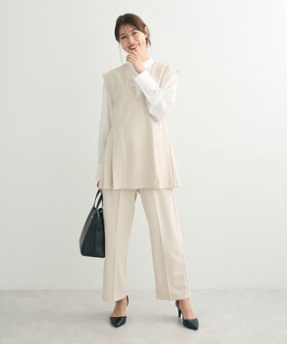 Green Parks ・Ｐｅｔｉｔ　Ｆｌｅｕｒ　タックテーパードパンツ Ivory