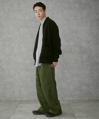 WEGO 【ユニセックス着用ITEM】カウチンニットカーディガン ブラック