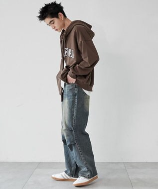 WEGO パラシュートデニムパンツ デニム淡加工色