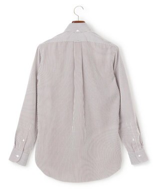 J.PRESS MEN 【PREMIUM PLEATS / 形態安定】ロンドンストライプ ドレスシャツ / B.D. ワイン系1