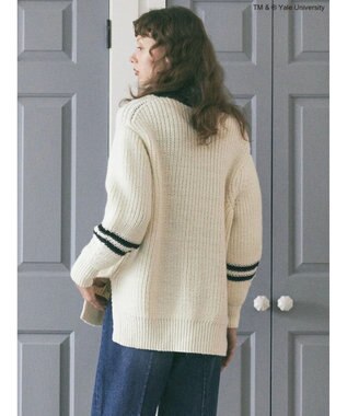 AMERICAN HOLIC ＴＭ＆Ｒ　ＹａｌｅＵｎｉｖｅｒｓｉｔｙニットカーディガン Ivory