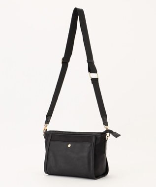 LA BAGAGERIE 【MONICA】ナイロンコンビショルダーバッグ ブラック