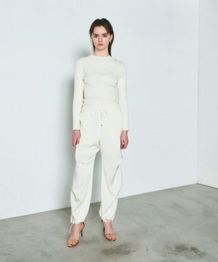 GRACE CONTINENTAL リブニットトップ ホワイト