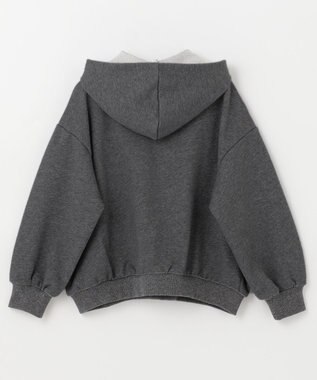 #Newans 【KIDS】【ANSWER for 男の子ママ】オフボディハーフジップフーディー チャコールグレー系