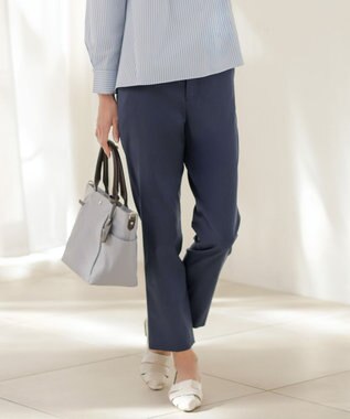 J.PRESS LADIES S 【WEB限定カラーあり】セルロースリネンストレッチ テーパード パンツ