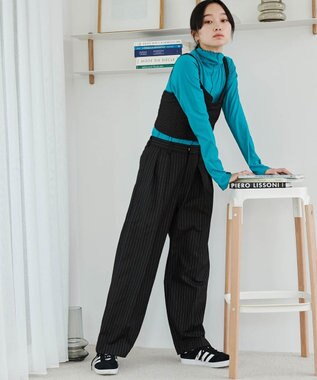 WEGO ソフトタッチカラーリブロンT ターコイズ