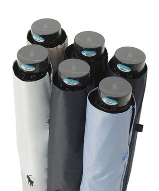 MOONBAT 【遮光率100％/遮熱/UV/大寸/軽量】POLO RALPH LAUREN（ポロ ラルフローレン）晴雨兼用日傘  ポロポニー 無地 折りたたみ傘 大きめ ペールスカイ