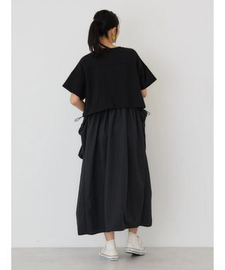 AMERICAN HOLIC ドロストドッキングワンピース Black