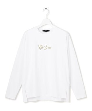 23区 【~6/28まで受注生産】カスタマイズ 立体刺繍 長袖 Tシャツ ホワイト×ゴールド