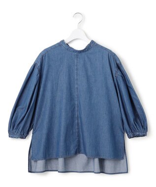 23区 【SLOW/一部店舗限定】ライトオンス デニム バックリボン ブラウス ブルー系