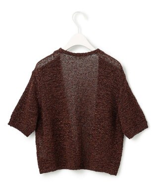 ICB L ルレックスペーパーテープ カーディガン マルーン系