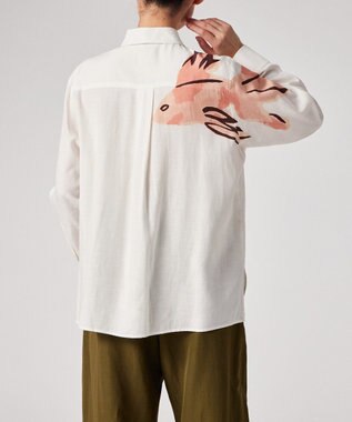 Paul Smith La Peche パネルプリント シャツ ホワイト