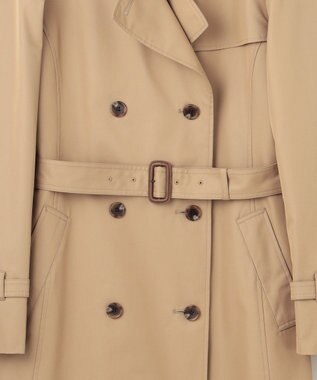 23区 コットンポリエステルギャバジン ロング トレンチコート キャメル系