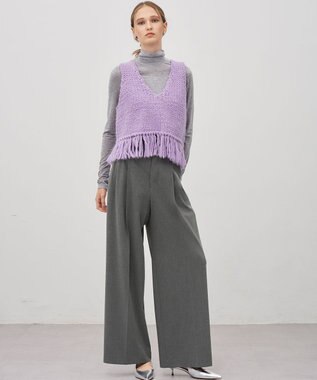 uncrave ハンドニット ジレ ラベンダー