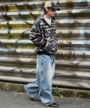 WEGO ワーカーズフードブルゾン 柄1