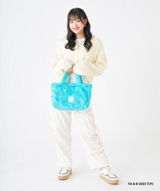 MOONBAT Care Bears(ケアベア) フェイクファーバッグ A4サイズ 手洗い可能 ミントグリーン