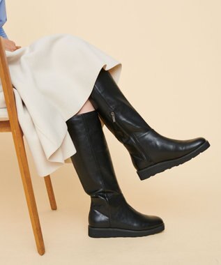 united bamboo スクエアロングブーツ ブラック系