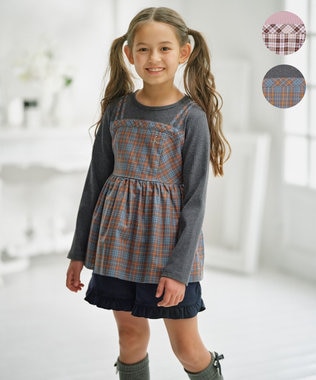 【150-160㎝】ビスチェック トップス