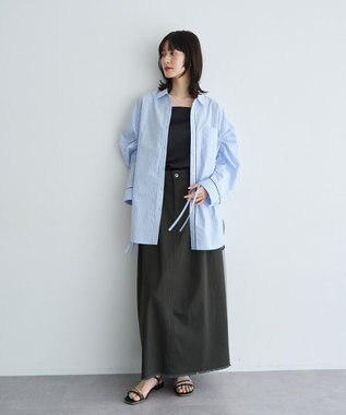 YECCA VECCA イージーケアドロストシャツ Stripe