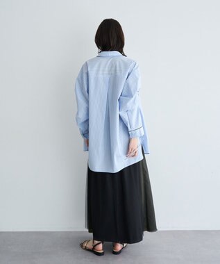 YECCA VECCA イージーケアドロストシャツ Stripe