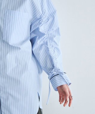 YECCA VECCA イージーケアドロストシャツ Stripe