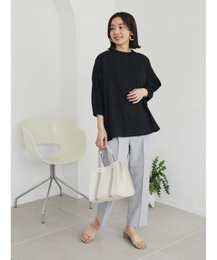 Green Parks 接触冷感　きれいシルエットパンツ（テーパード） Light Gray Mixture