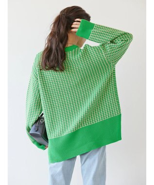 AMERICAN HOLIC 柄編ニットプルオーバー Green