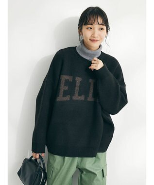 CRAFT STANDARD BOUTIQUE ロゴジャガードニットプルオーバー Black